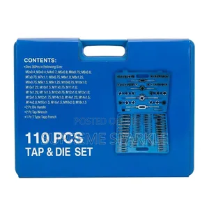 110pc Metric Threading Tap Die Tool Set