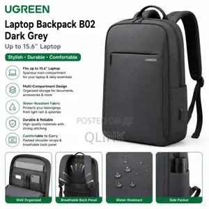 Ugreen Laptop Backpack B02 Dark Grey (Up to 15.6'')