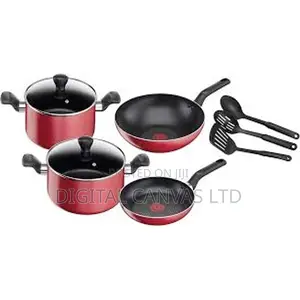 Tefal G6 Super Cook Red 9-Piece Cookware Set
