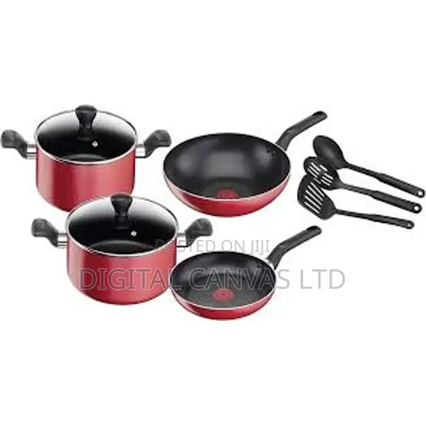 Tefal G6 Super Cook Red 9-Piece Cookware Set