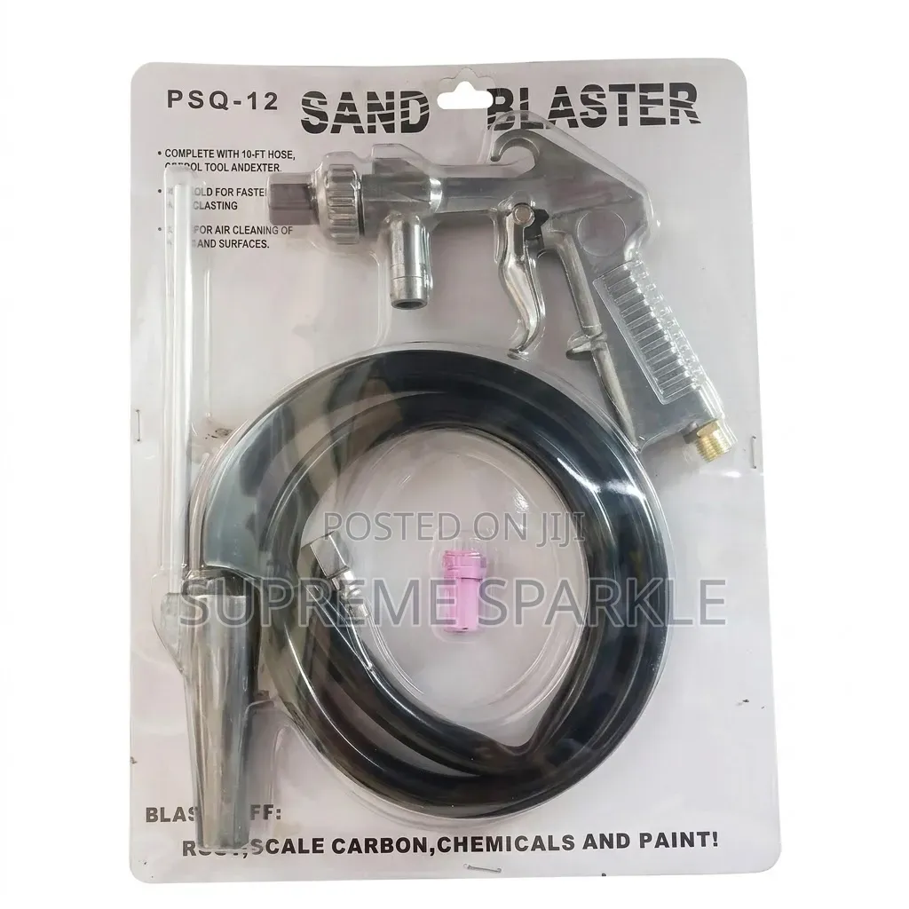 Sand Blaster Gun Kit 10ft Hose Air Abrasive Rust Paint Stripper