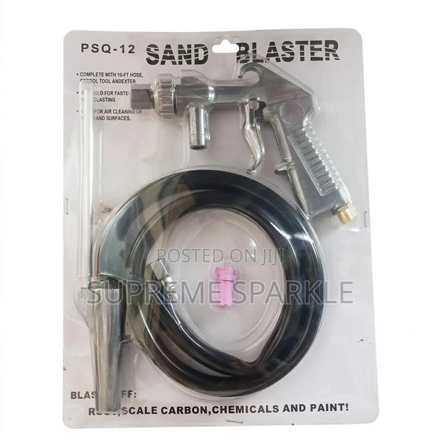 Sand Blaster Gun Kit 10ft Hose Air Abrasive Rust Paint Stripper