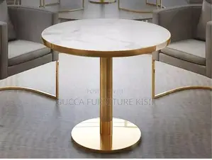 Dining Table; Modern Round Marble Dining Table
