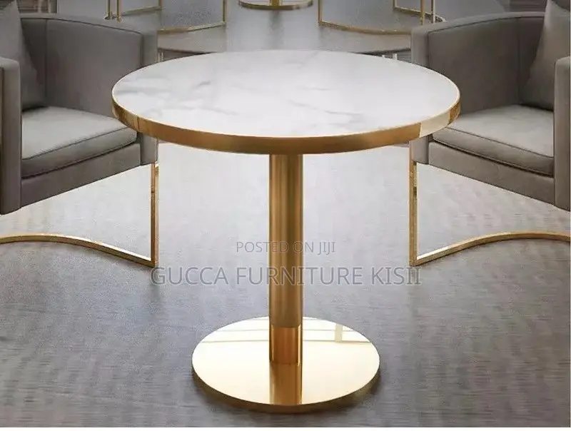 Dining Table; Modern Round Marble Dining Table