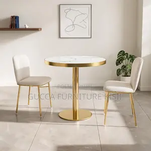 Dining Table; Modern Round Marble Dining Table