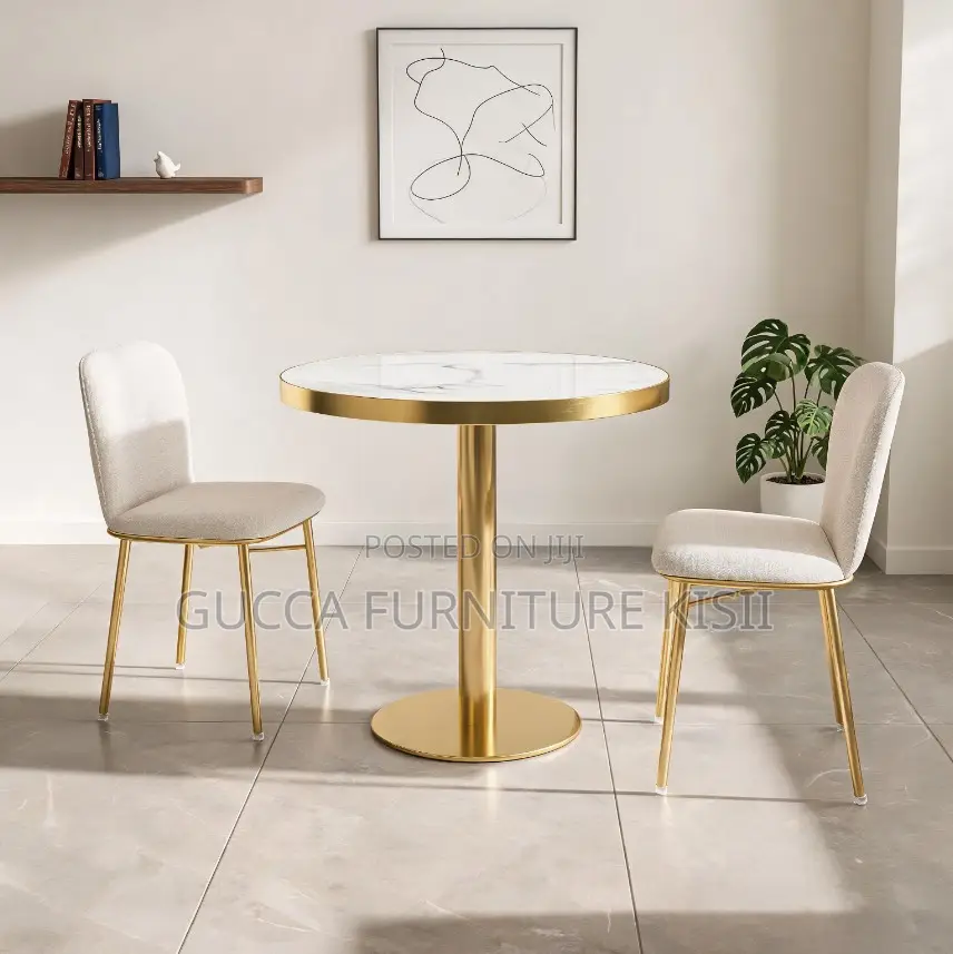 Dining Table; Modern Round Marble Dining Table