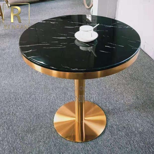 Dining Table; Modern Round Marble Dining Table - thumbnail 4