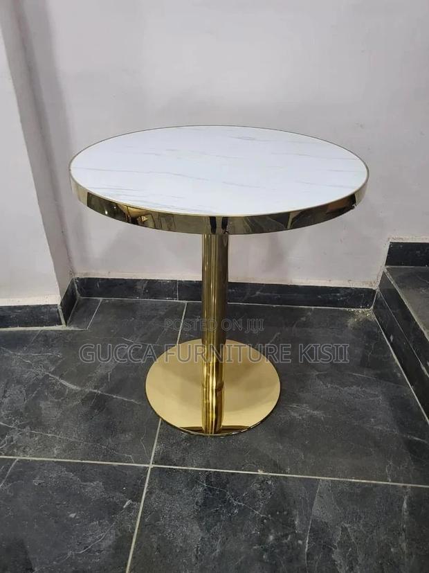 Dining Table; Modern Round Marble Dining Table - thumbnail 8