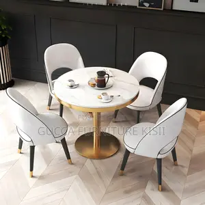 Dining Table; Modern Round Marble Dining Table
