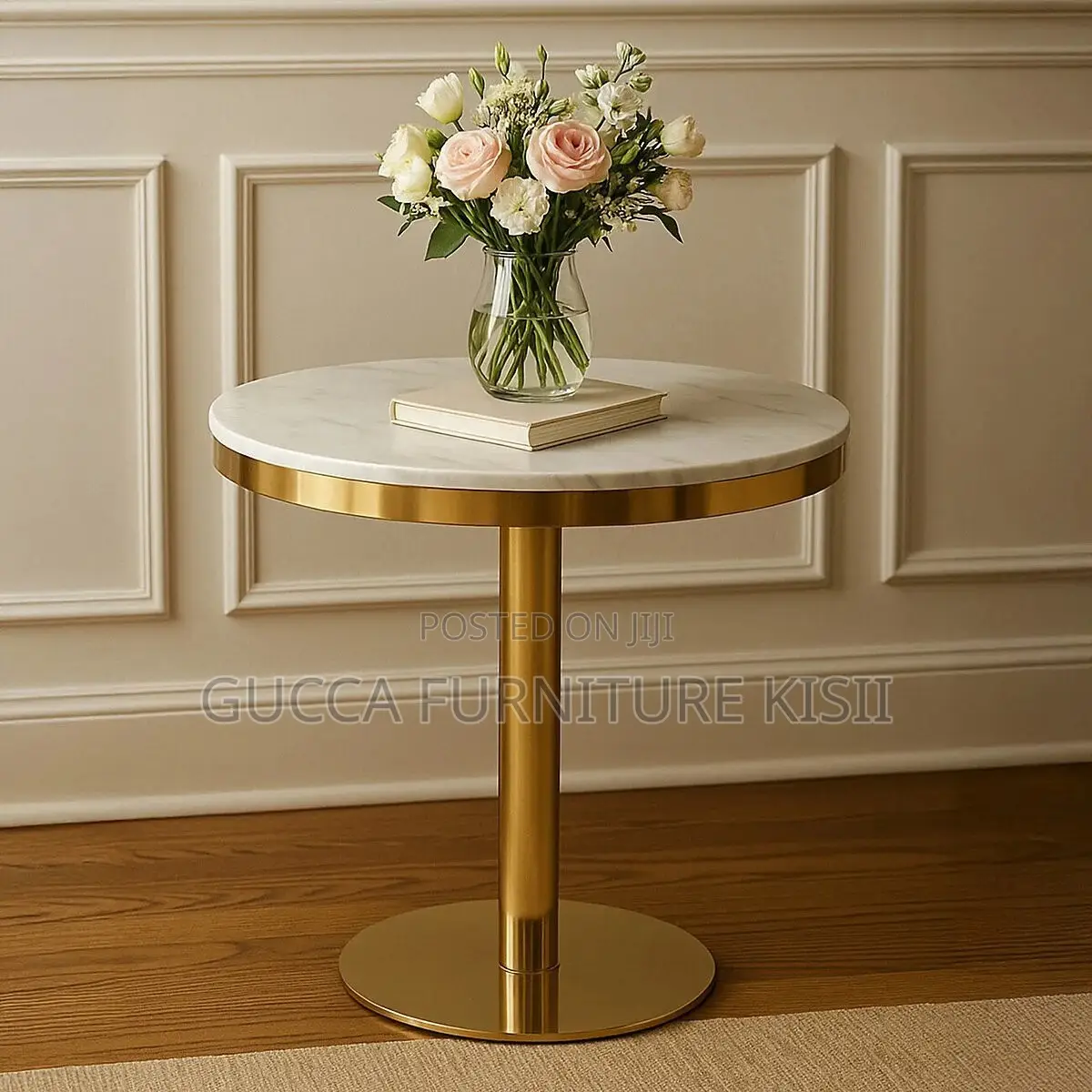 Dining Table; Modern Round Marble Dining Table