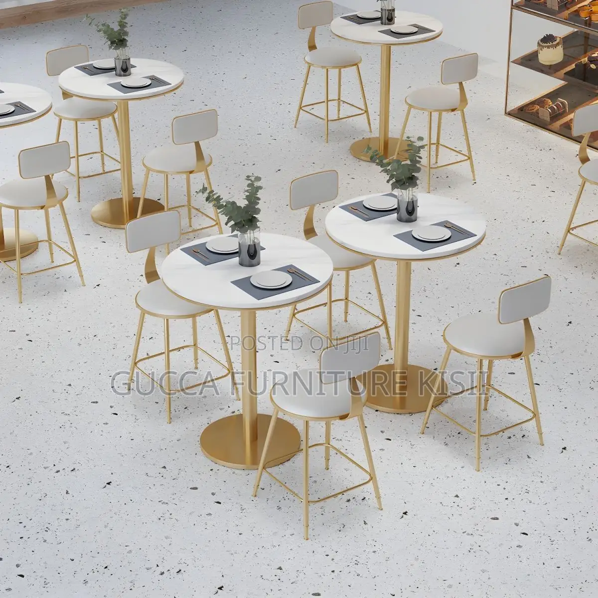 Dining Table; Modern Round Marble Dining Table