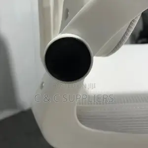 White Modern Desk Chair With Flip Up Arms