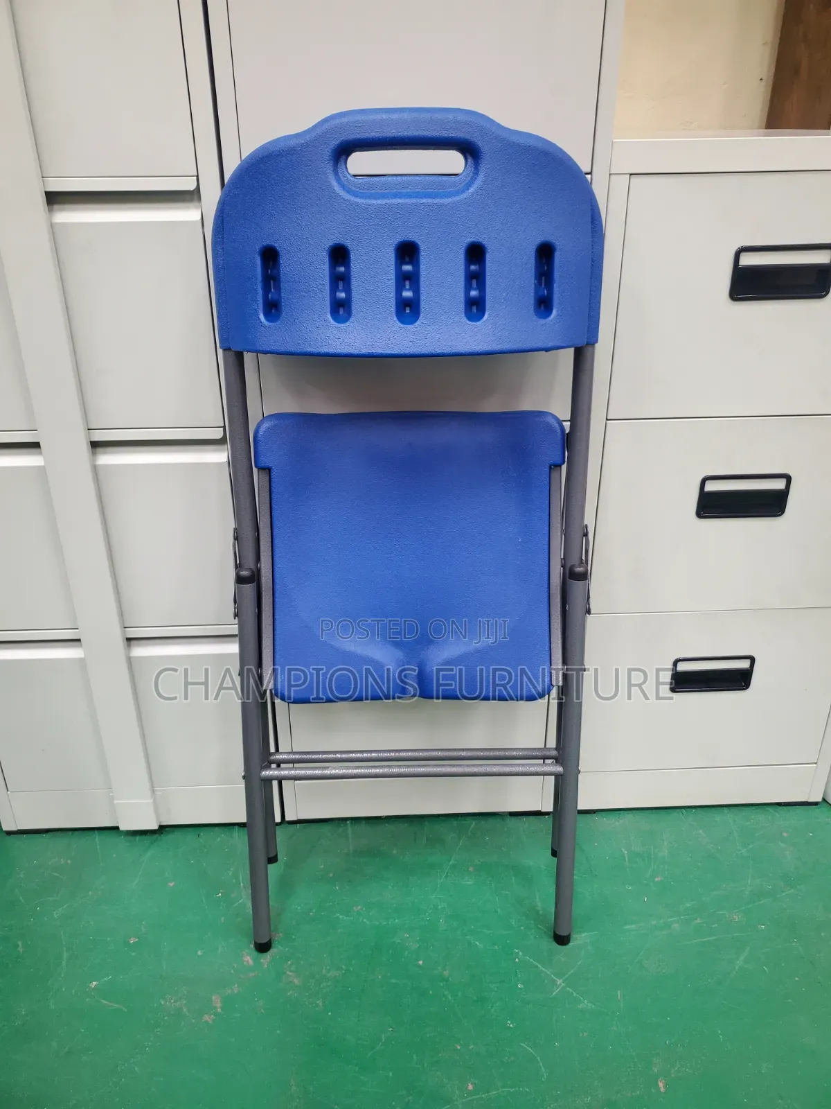 Blue Flexifold Heqvy Duty Plastic Foldable Chair