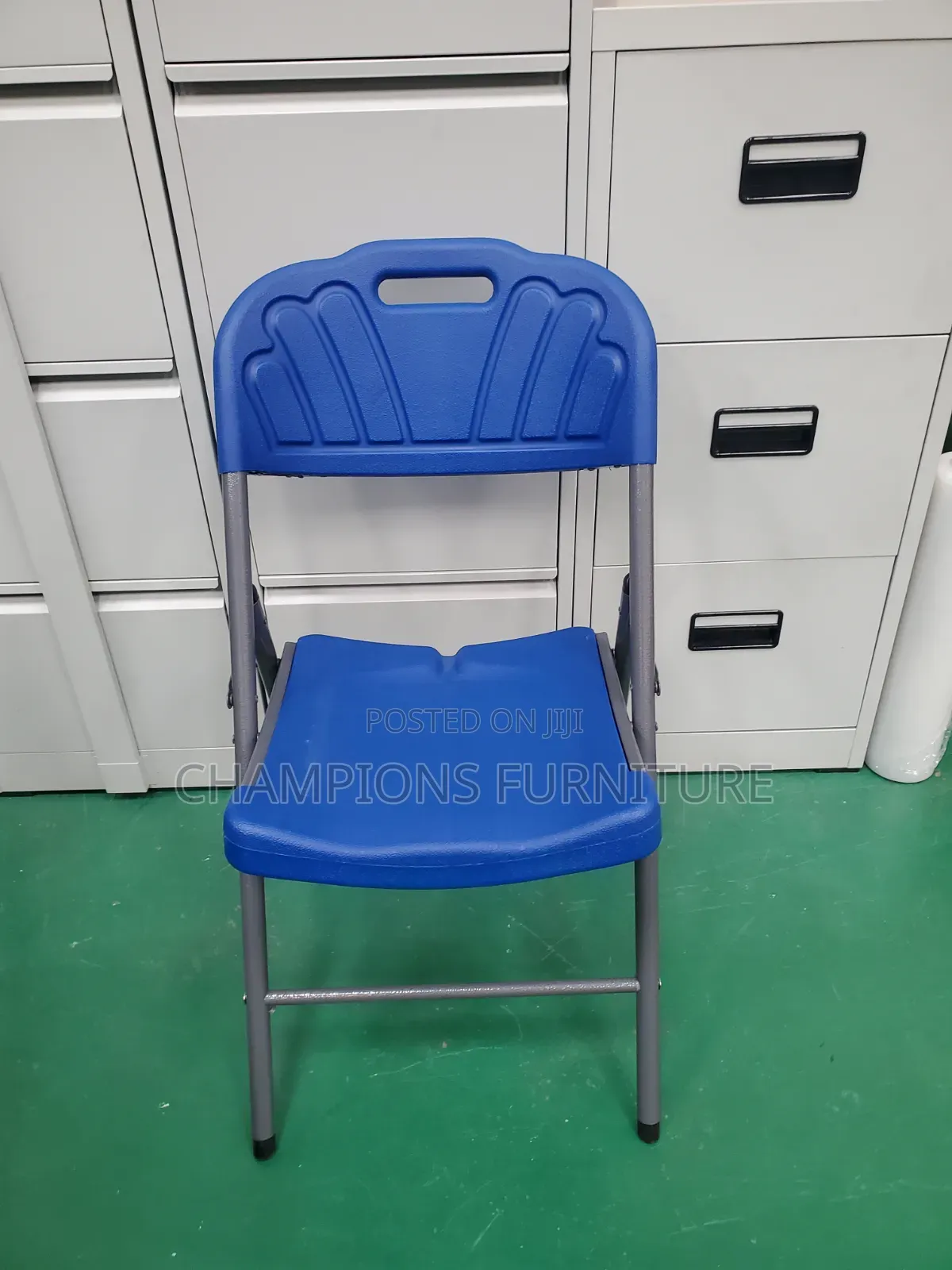 Blue Flexifold Heqvy Duty Plastic Foldable Chair