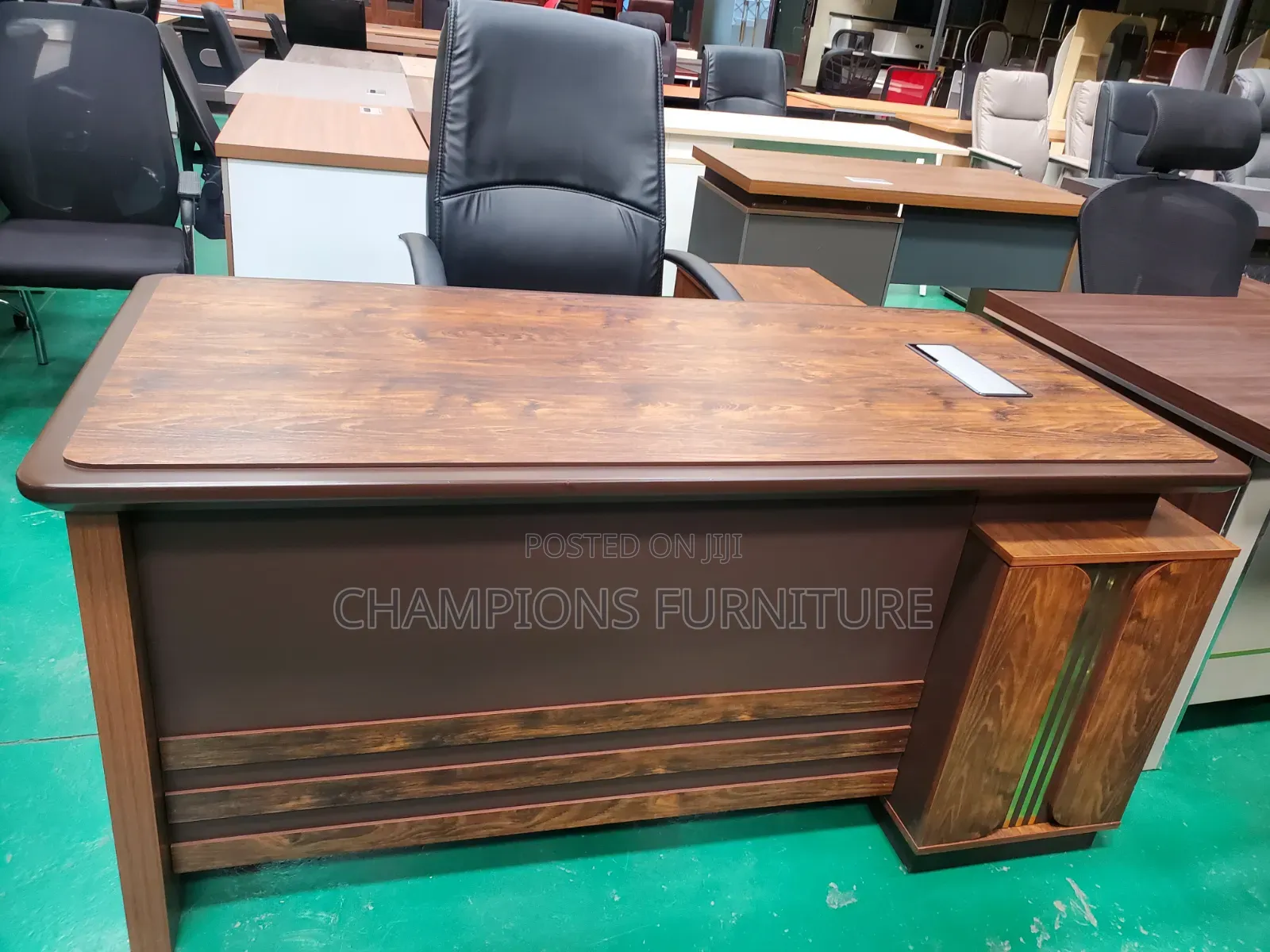 1.6M Luxury Walnut L Shaped Executive Office Desk