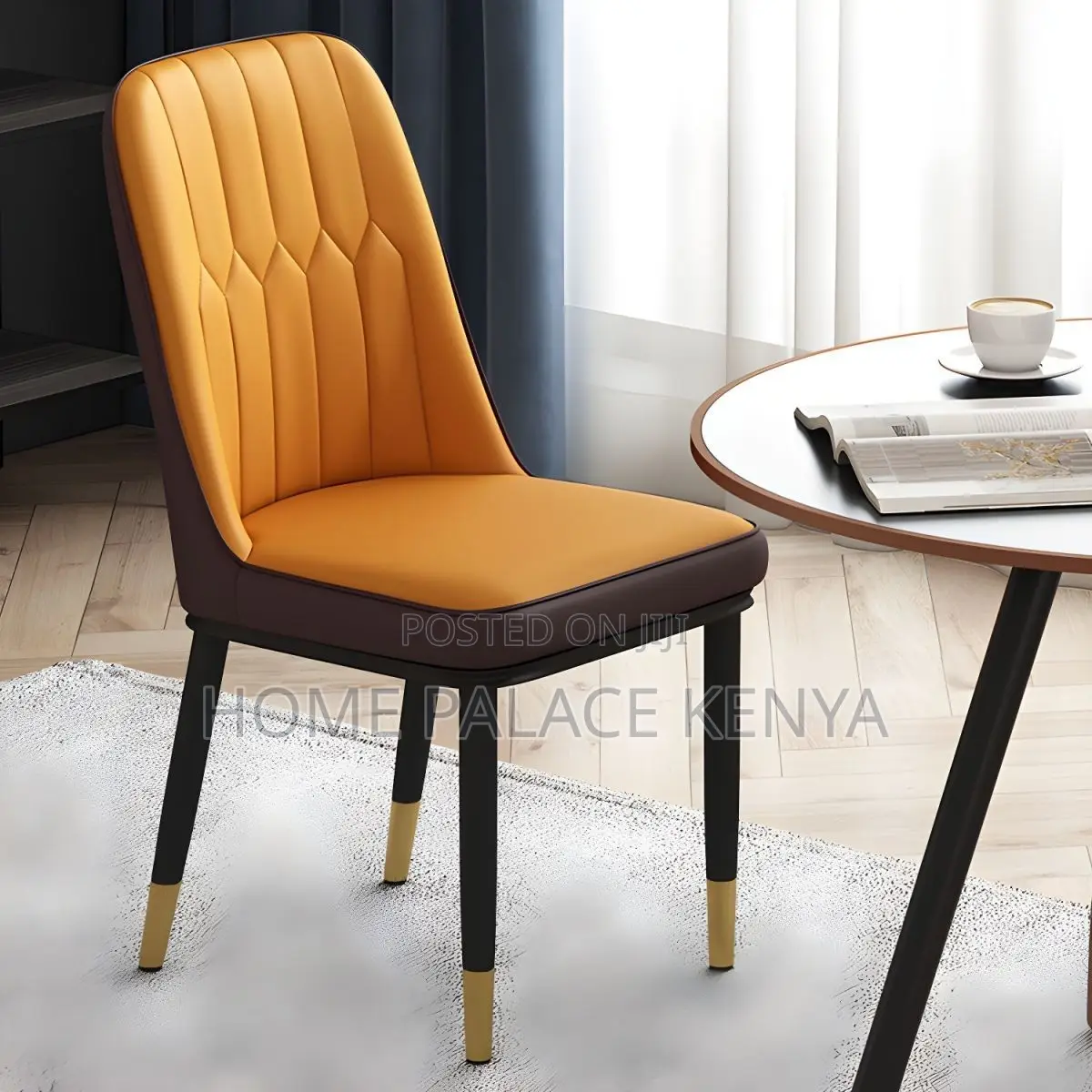 Dining Chair; Premium Upholstered Leather Dining Chair for Home