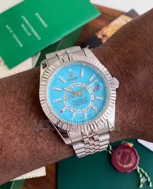 Automatic Vibrant Turquoise Blue Dial Rolex Sky Dweller