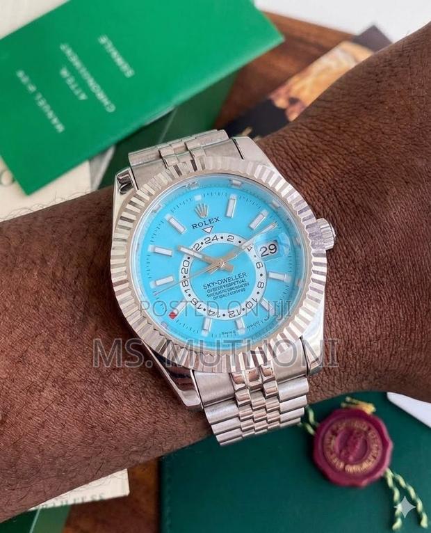 Automatic Vibrant Turquoise Blue Dial Rolex Sky Dweller