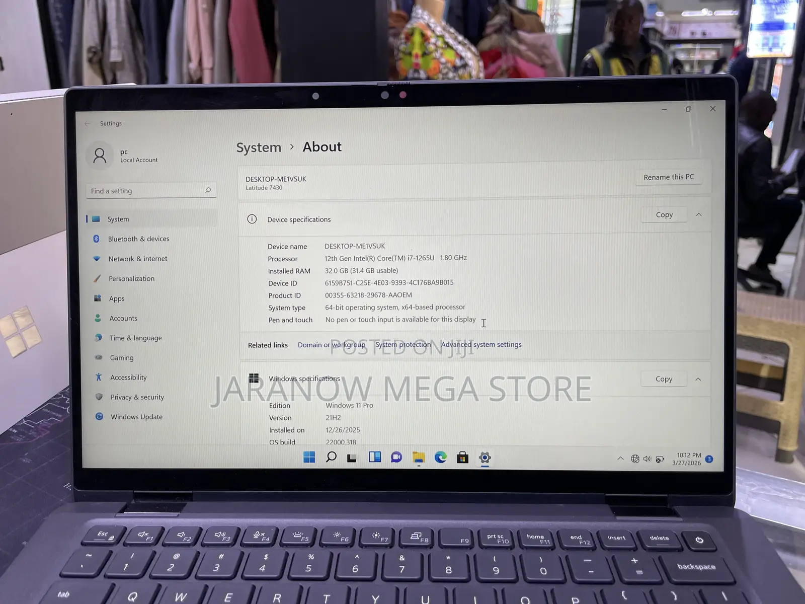 Laptop Dell Latitude 7430 32GB Intel Core i7 SSD 256GB