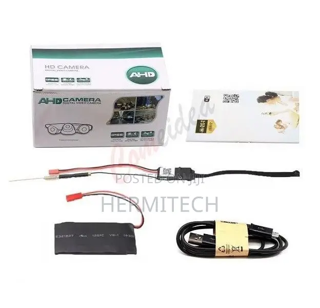 Pinhole Spy CCTV With HD Recording, Compact Lens and Night Vision Home