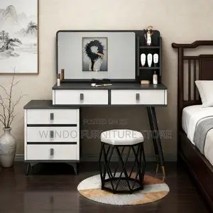 Dressers; Classic Home Dressing Room Vanity Set With Elegant Lighting