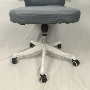 Office Chairs; White Ergonomic High Fabric Office Staff Chair