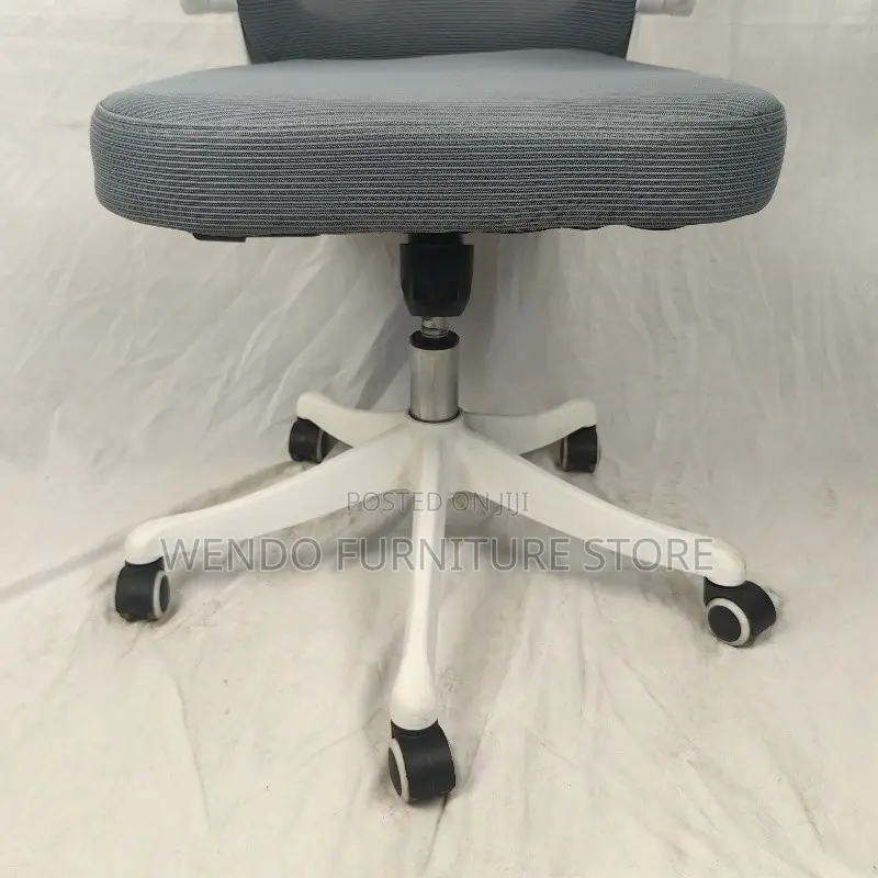 Office Chairs; White Ergonomic High Fabric Office Staff Chair
