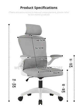 Office Chairs; White Ergonomic High Fabric Office Staff Chair