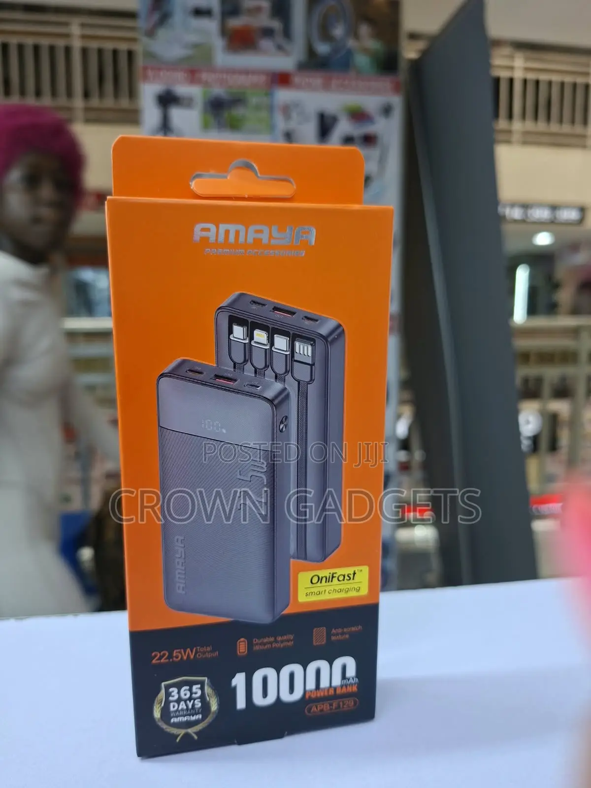 Amaya 10000mAh Power Bank With Built-in Type-C Lightning