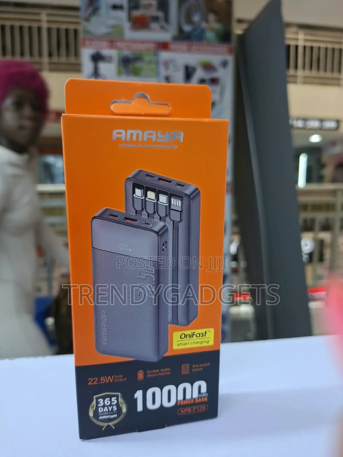 Amaya 10000mAh Power Bank With Built-in Type-C Lightning