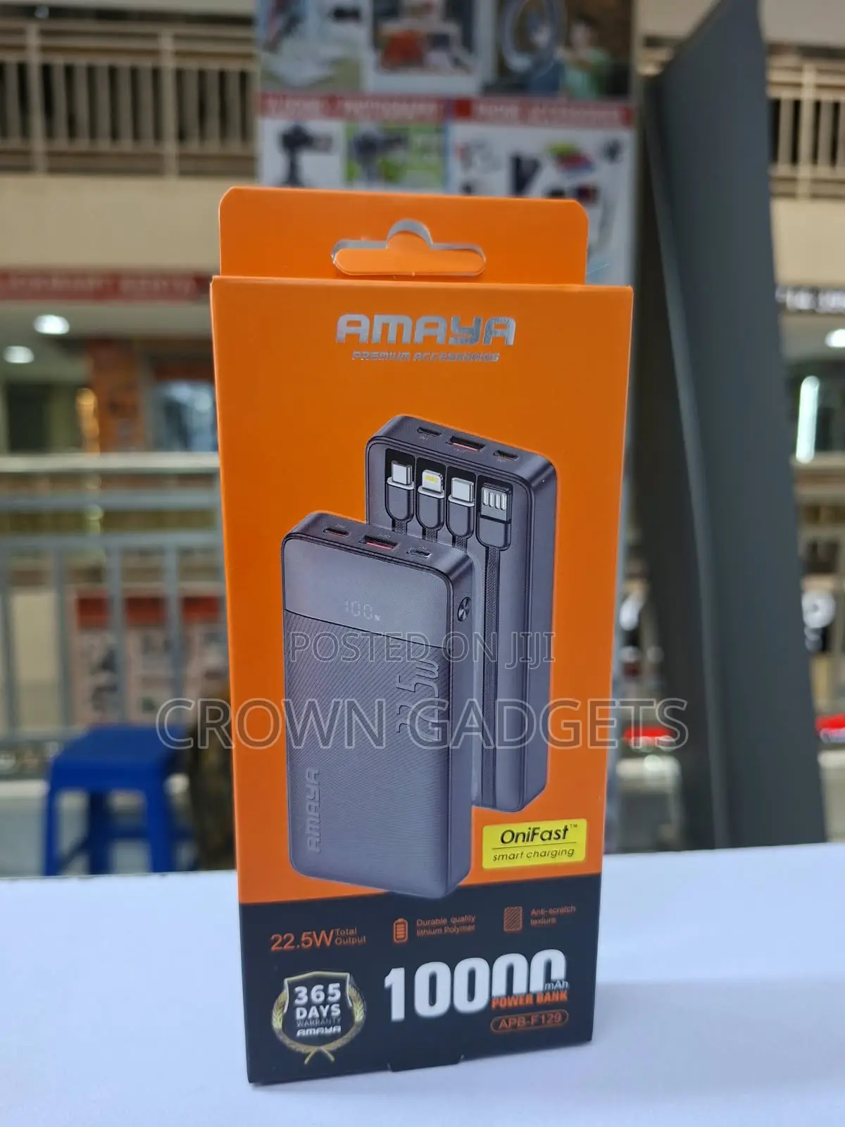 Amaya 10000mAh Power Bank With Built-in Type-C Lightning