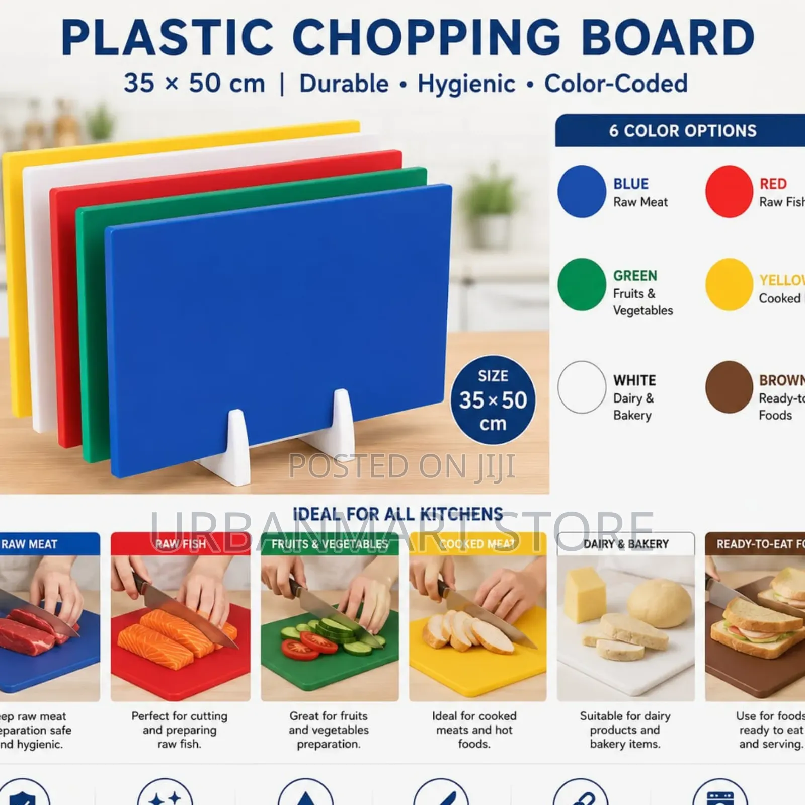 Premium Kitchen Chopping Cutting Board 35×50cm