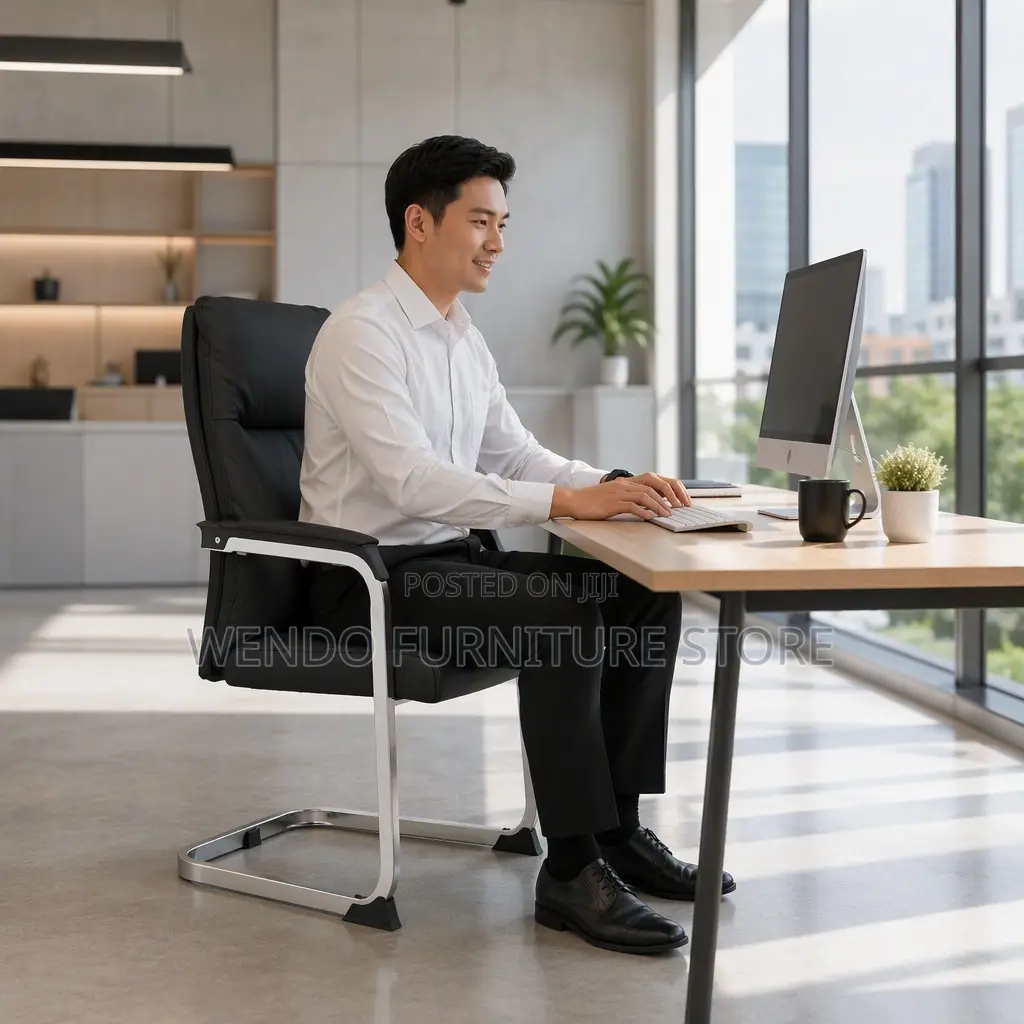 Office Chairs; High Back Leather Guests Clients Office Chair