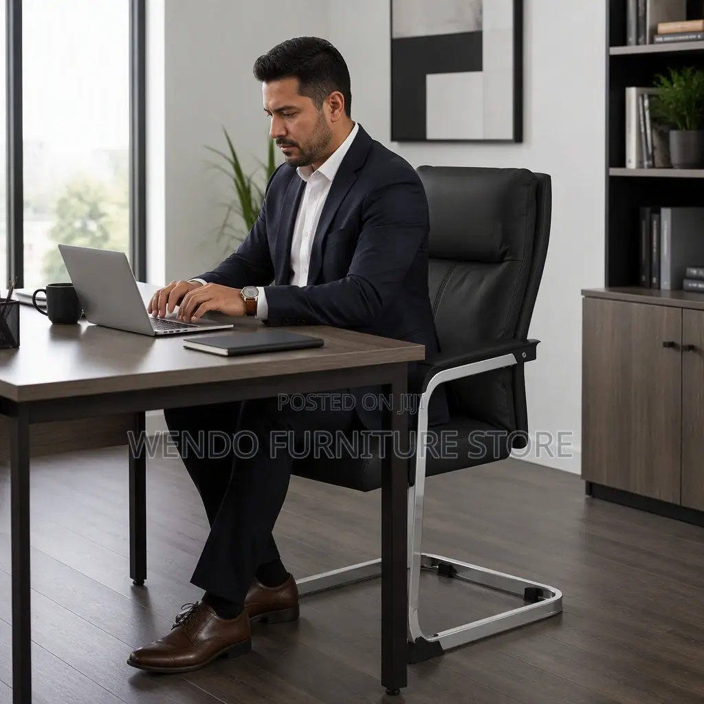 Office Chairs; High Back Leather Guests Clients Office Chair