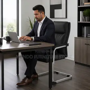 Office Chairs; High Back Leather Guests Clients Office Chair