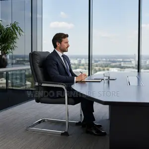 Office Chairs; High Back Leather Guests Clients Office Chair