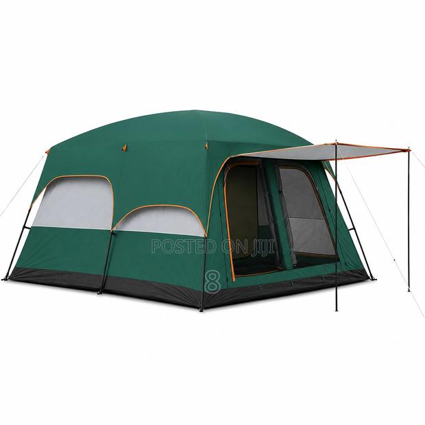 Large Camping Tent With Porch and Awning
