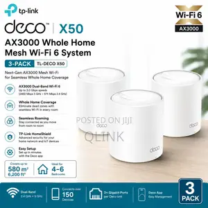 TP-Link Deco X50 AX3000 Mesh Wi-Fi 6 System (3 Pack) - TL-DECO X50