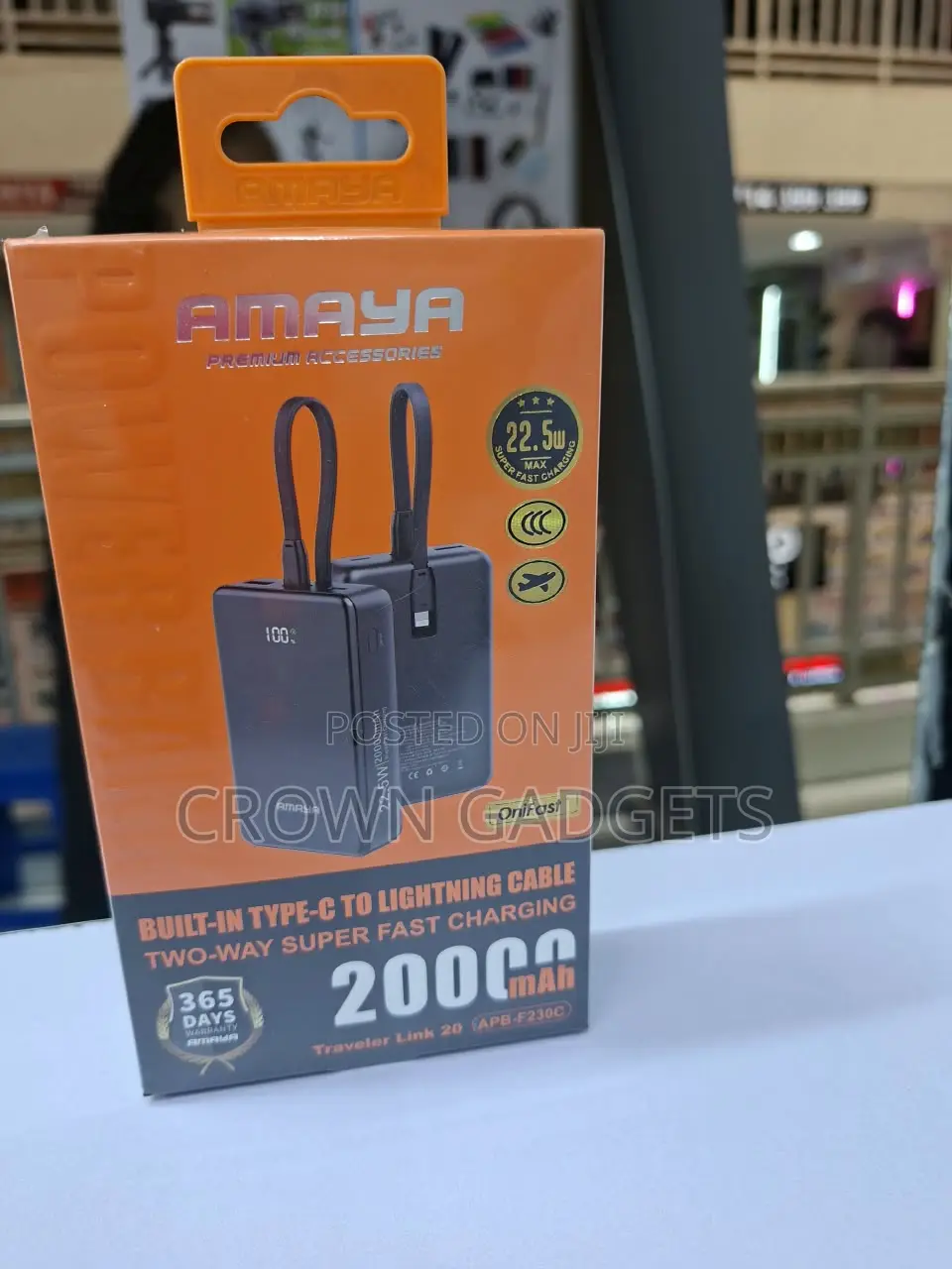 Amaya APB-F230C 20000mAh Power Bank With Digital Display
