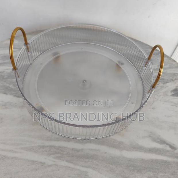 2 Layer Rotating Makeup Storage Rack HGM - thumbnail 4