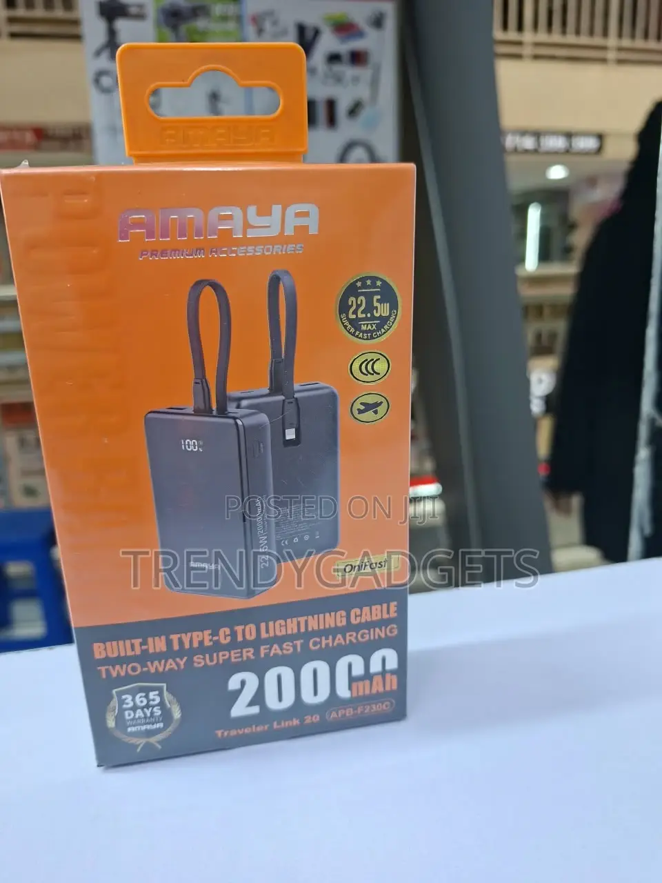 APB-F230C 22.5W Fast Charging Power Bank With LED Display