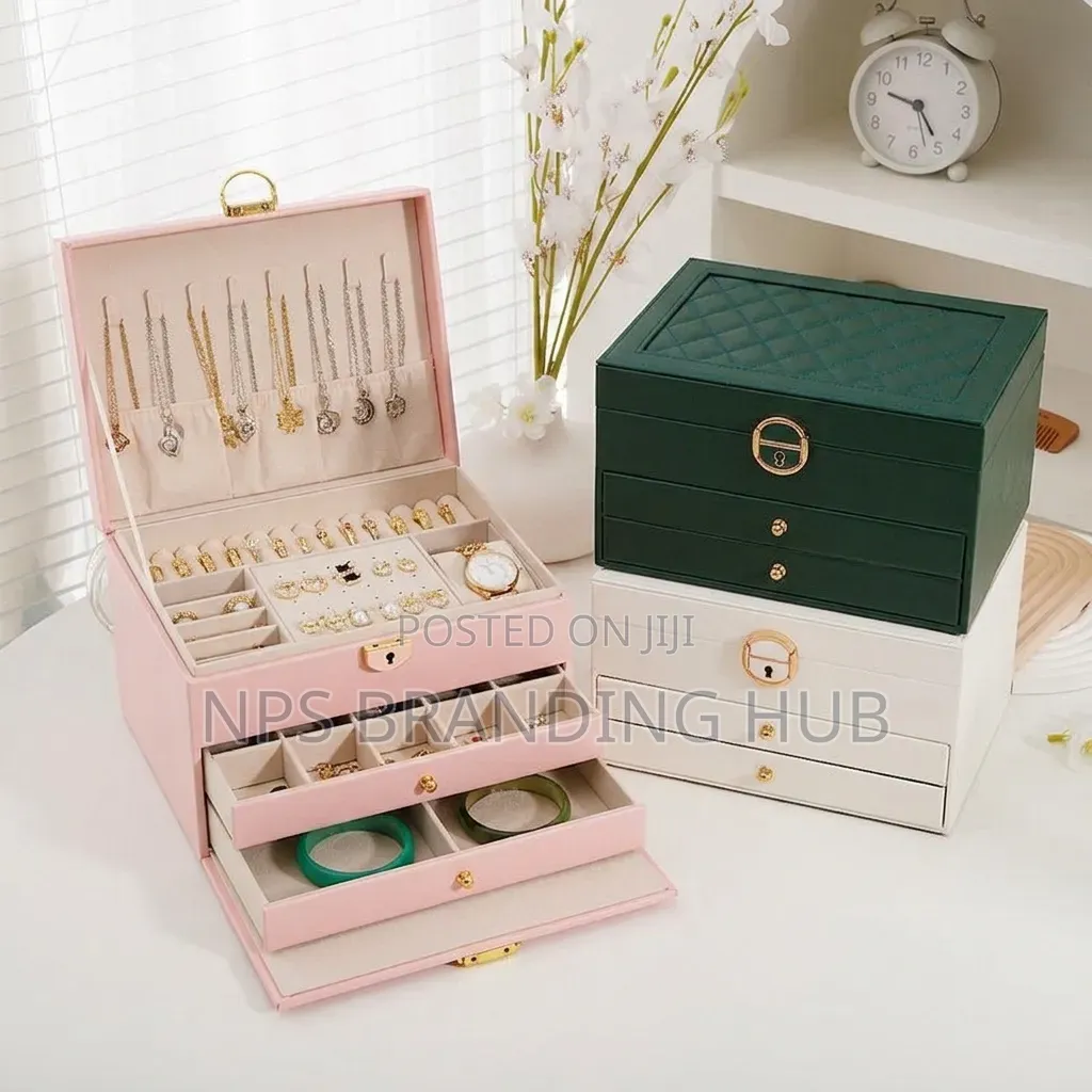 Multi-Layer Jewelry Storage Box Large Capacity Organizer Case HGM