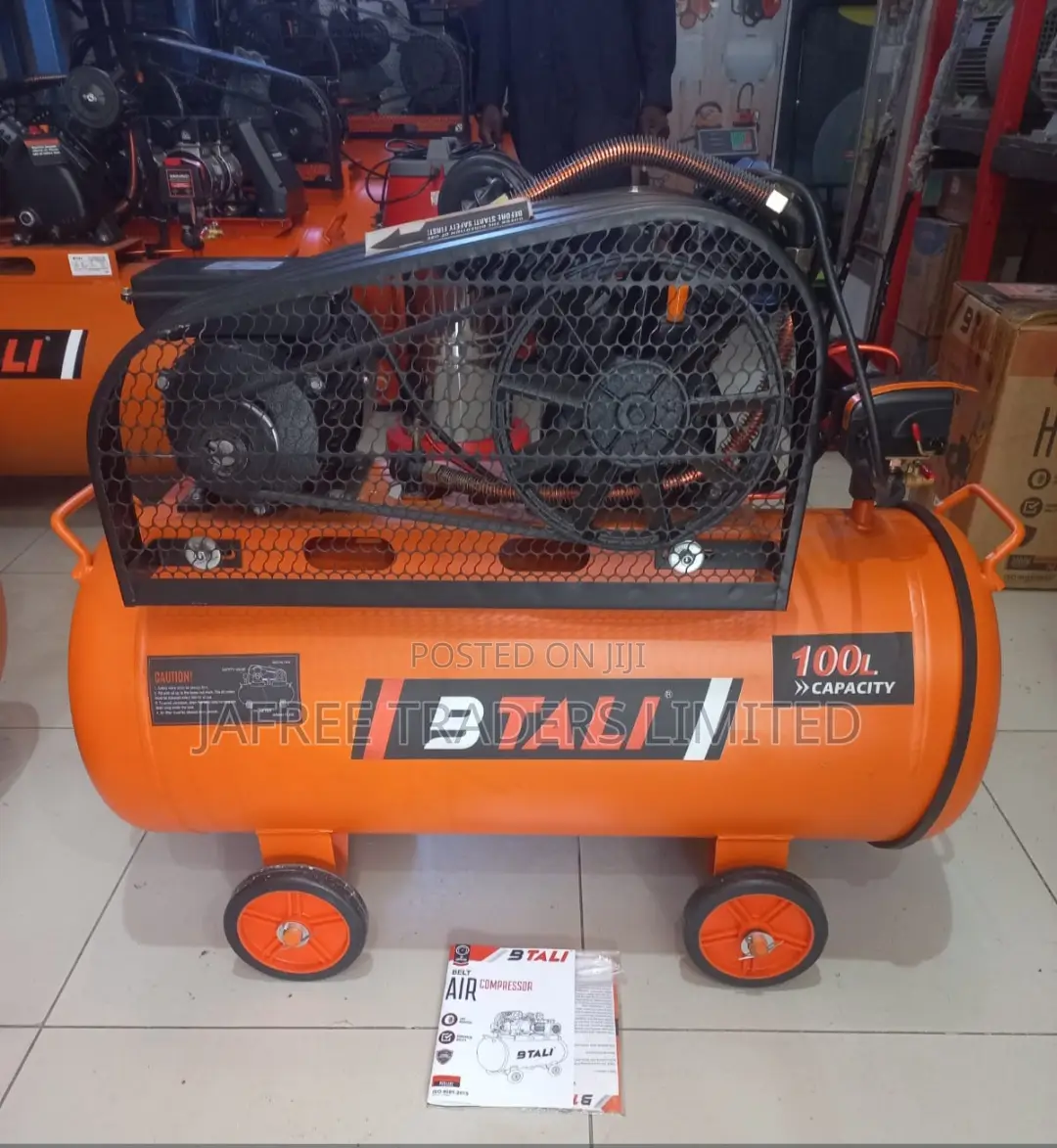Btali 100 LTRS Belt Driven Compressor 2 Piston 3hp Motor