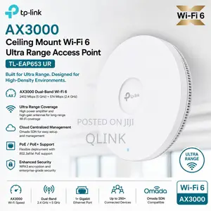 TP-Link AX3000 Ceiling Wi-Fi 6 Ultra Range Access Point - TL-EAP653 UR
