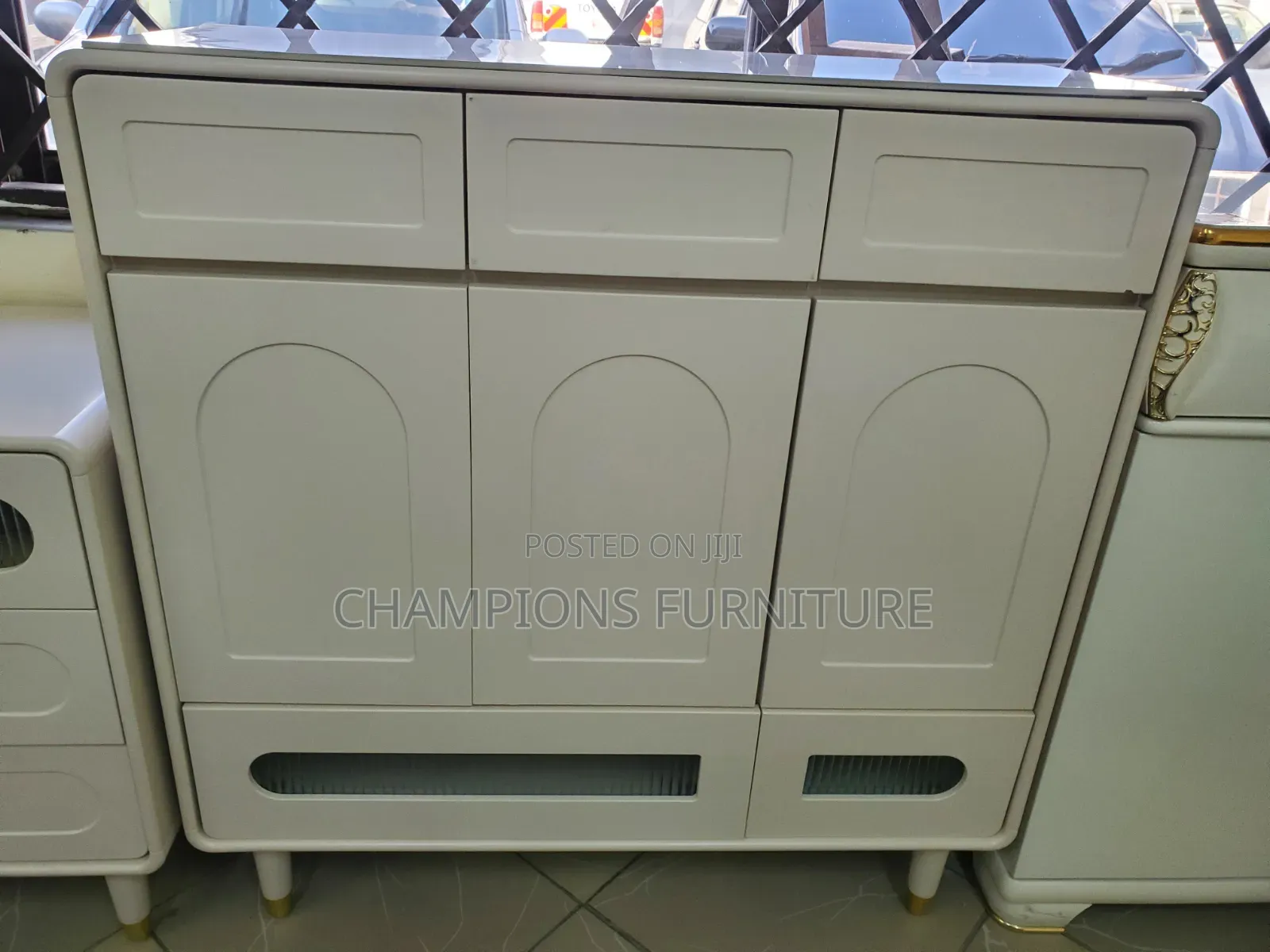 Arch White Multistorage Shoe Cabinet
