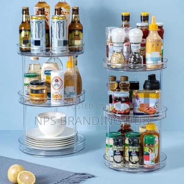 3 Layer 360 Rotation Cabinet Turntable Organizer/Lazy Susan(hgm
