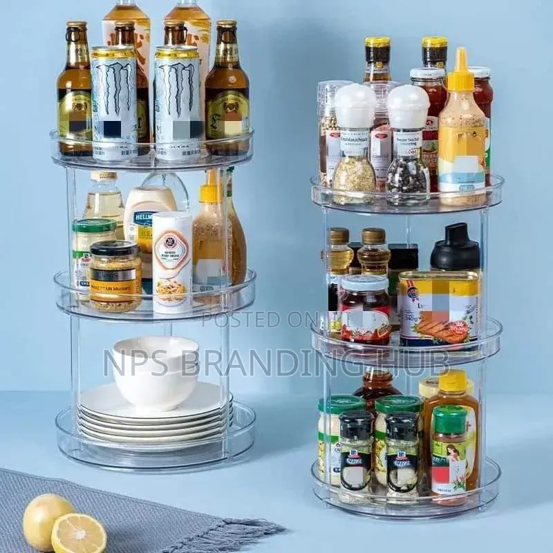 3 Layer 360 Rotation Cabinet Turntable Organizer/Lazy Susan(hgm