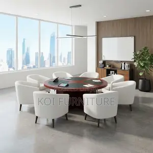Office Table; Round 120CM Mahogany Office Hall Meeting Table