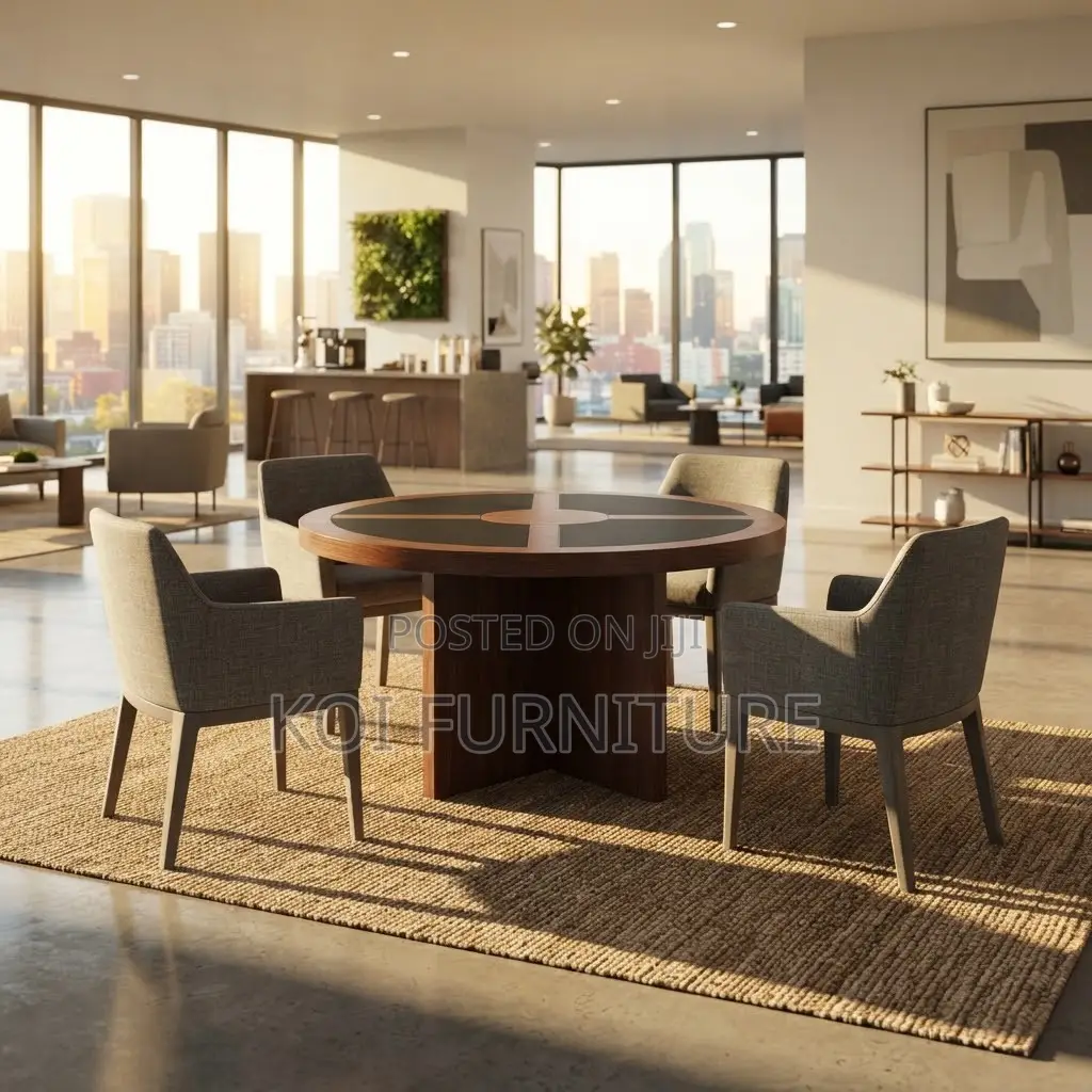 Office Table; Round 120CM Mahogany Office Hall Meeting Table