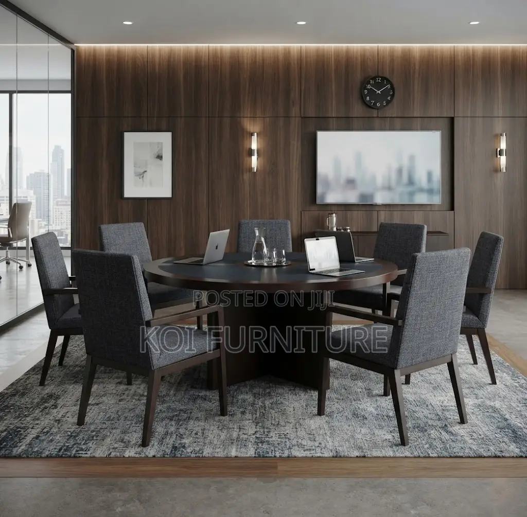 Office Table; Round 120CM Mahogany Office Hall Meeting Table